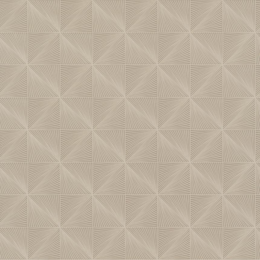 Brown-beige geometric pattern wallpaper, CU3313, Cumaru, Grandeco